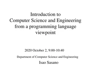 Exploring Computer Science and Engineering Through Programming Languages