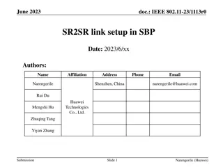 IEEE 802.11-23 Proposal for Enhanced SBP SR2SR Support