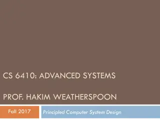 Principled Computer System Design and Research Insights