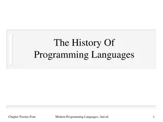 The Compelling History of Programming Languages in Modern Era