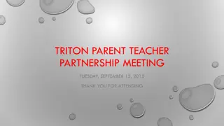 Triton Parent Teacher Partnership Meeting Highlights September 15th, 2015