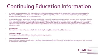 Improving Patient Care through Continuing Education at the University of Pittsburgh