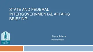 Intergovernmental Affairs Briefing in Oregon and Federal Outlook for Budget Year