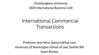 Exam Review: International Business and Commercial Transactions Analysis