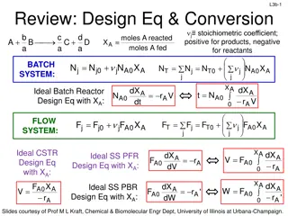 Batch and Flow Reactor Design Equations and Sizing Techniques