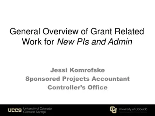 Grant-Related Work Overview for PIs and Administrators