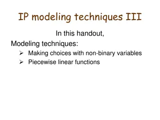 Advanced Techniques for Modeling with Piecewise Linear Functions