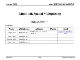 IEEE 802.11-20/0883r5 Multi-link Spatial Multiplexing