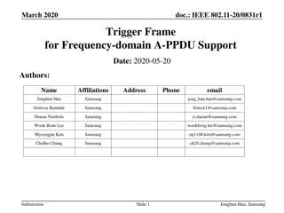 IEEE 802.11-20/0831r1 Trigger Frame for Frequency-domain A-PPDU Support