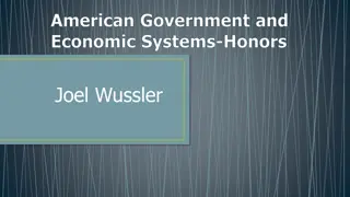 American Government and Economic Systems - Honors with Joel Wussler
