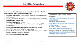 Steps for End-of-Life Preparation and Veteran Memorial Benefits