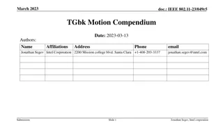 IEEE 802.11-23/049r5 TGbk Motion Compendium March 2023