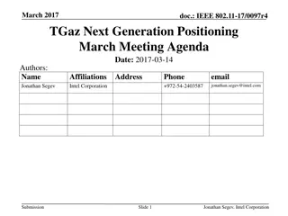 IEEE 802.11-17/0097r4 Next Generation Positioning Meeting Agenda