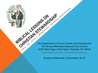 Teaching Biblical Lessons on Christian Stewardship