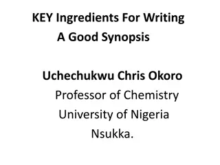 Effective Ingredients for Writing a Synopsis