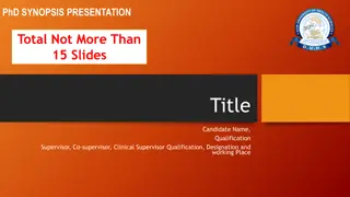 Effective PhD Synopsis Presentation Guidelines for Research Success