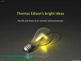 Thomas Edison: Life and Achievements of an Inventor and Businessman