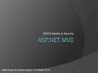 ASP.NET MVC5 Identity and Security Best Practices
