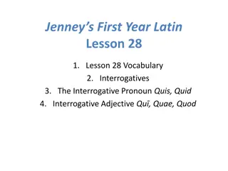 Understanding Interrogatives in Latin: Lesson 28 Vocabulary
