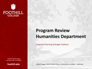 Humanities Department Review at Foothill College: Strengths, Actions for Improvement, and Data