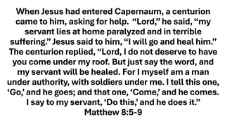 Centurion's Faith and Healing Power - Inspiring Bible Story in Matthew 8