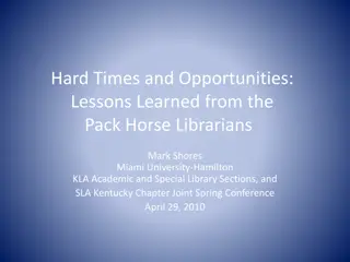 Lessons Learned from Pack Horse Librarians | Economic Impact and Library Outreach