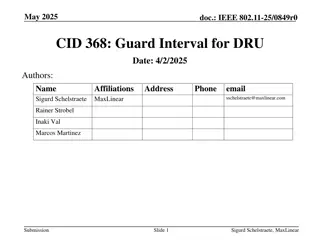 Guard Interval Proposal for IEEE 802.11-25/0849r0 CID 368