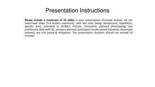 Rural Study Presentation: Mission, Innovation, and Participant Burden