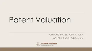 Patent Valuation Approaches and Methods