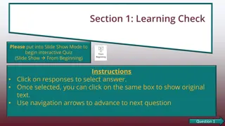 Interactive Quiz on Implementing Assessment Programs