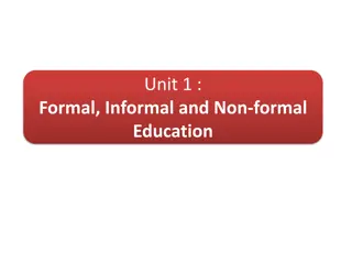 Understanding Formal, Informal, and Non-formal Education in Different Settings