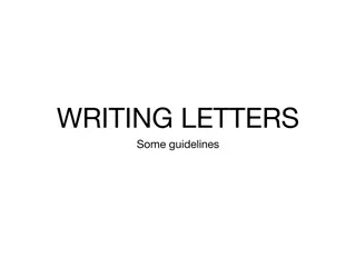 Effective Letter Writing: Guidelines and Tips
