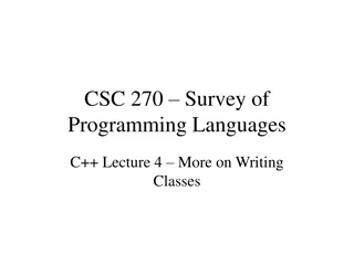 Advanced Concepts in C++ Programming: Classes, Destructors, and Multi-File Programs
