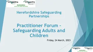 Herefordshire Safeguarding Partnerships Practitioner Forum Event Details