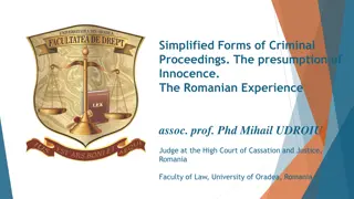 Presumption of Innocence in Romanian Criminal Proceedings