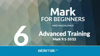 Understanding Jesus' Transfiguration and Teachings in Mark 9:1-10:52