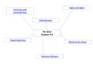 The Giver: Insights from Chapters 4-5 - Contrasts, AHA Moment, Tough Questions