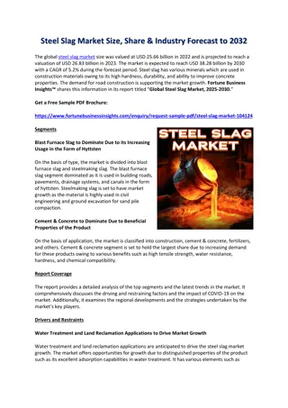 Steel Slag Market Size, Share & Industry Forecast to 2032