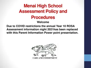 Menai High School Assessment Policy and Procedures Overview