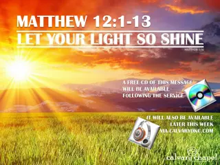 Insights from Matthew 12:1-13 on the Sabbath and Biblical Disputes