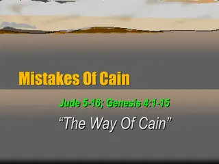 The Way of Cain - Understanding Cain's Mistakes and Choices