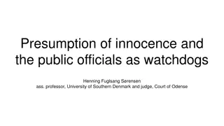 Presumption of Innocence in Legal Frameworks