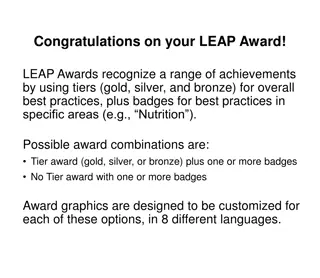 Recognizing Achievements with LEAP Awards in Multiple Tiers and Badges