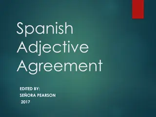 Understanding Spanish Adjective Agreement for Effective Description