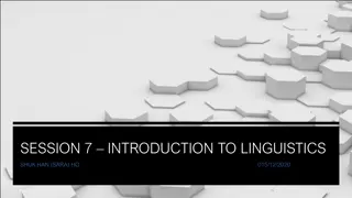 Introduction to Linguistics: Syntax and Homework Analysis