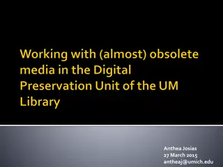 Managing Digital Preservation Workflows for Media Materials
