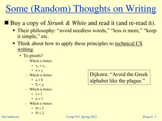 Writing Tips: Applying Strunk & White to Technical CS Writing