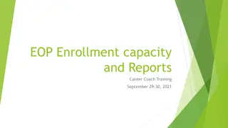 Enrollment Capacity and Reports for Career Coach Training Program