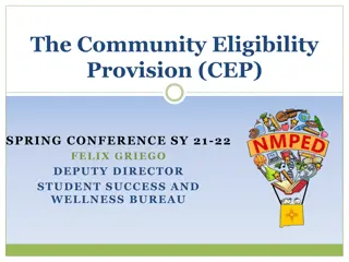 Community Eligibility Provision (CEP) Spring Conference Overview