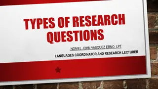 Effective Education Research Question Types